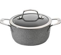 Subzonal-Ballarini Casserole Haute En Aluminium Anti-Adhésive Pour Induction Avec Poignées Et Couvercle Ligne Salina, Diamètre 24 Cm