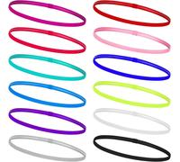 Subzonal-Bandeaux De Sport Élastique Antidérapant Bandeau De Cheveux Pour Hommes Femmes Jogging Football Tennis Yoga Multicolore 12 Pièces