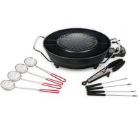 SUBZONAL-Barbecue coréen Hot Pot - Nombreux Accessoires Inclus - 3 L - 4 Personnes - 1 800 W, Noir