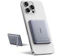 Subzonal-Baseus Mini Magsafe Powerbank 5000 Mah Certifié Qi2 Avec Support Pliable, Pd 20 W, Batterie Externe Magnétique Usb C, Sans Fil, Compatible Avec Iphone 16/15/14/13/12/Pro/Pro Max, Gris