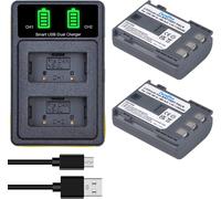 SUBZONAL-Batterie DuraPro 2Pcs NB-2L NB-2LH + Chargeur USB Double Remplacement pour Canon EOS 350D 400D MD265 MV960 PowerShot G7 G9 S70 S80 ZR950 ZR960 HG10 HV40 Caméras