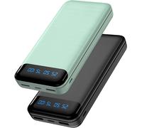 Subzonal-Batterie Externe Charge Rapide 2 Packs 16000mah Slim Power Bank Avec Affichage Led, Chargeur Portable Powerbank Avec 2 Sorties Usb 3a Pour Iphone 15 14 13 Pro Max, Tablette Etc.