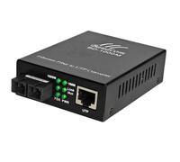 SUBZONAL-Baudcom Convertisseur de média fibre Ethernet monomode double SC fibre vers cuivre ¿ 1000Base-LX vers 10/100/1000Base-Tx ¿ 20 km