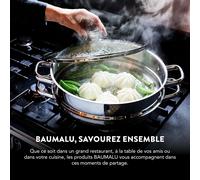 Subzonal-Baumalu - Faitout Avec Couvercle - Cuivre Étamé - Tous Feux Sauf Induction - Poignées Fixes En Fonte - Design Traditionnel Français Made In Alsace - Ø20cm - Cuivre