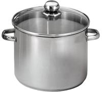 Subzonal-Baumalu - Marmite Traiteur En Acier Inoxydable - Couvercle Verre, Trou Vapeur, Poignées Métal - Tous Feux Dont Induction - Triple Fond Diffuseur - Ø32cm, 19l, Argenté