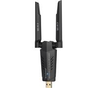 SUBZONAL-BE6500 Clé WiFi 7 Puissante, Clé USB WiFi pour PC Tri-Bande 6GHz / 5GHz / 2.4GHz, Longue Portée Antenne Wi-Fi PC Dongle, Clef sans Fil Adaptateur USB 3.0, Compatible avec Windows 11/10, WPA3