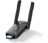 SUBZONAL-BE6500 Clé WiFi 7 Puissante U373,Tri-Bande 6GHz / 5GHz / 2.4GHz Adaptateur USB WiFi, USB 3.0 Clé WiFi pour PC,WPA3,Dongle WiFi Compatible avec Windows 11/10