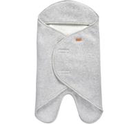 Subzonal-Béaba, Babynomade Double Polaire, Couverture Enveloppante Hiver Bébé, Compatible Siège Auto/Pousette/Nacelle/Transat, Douce, Chaude, Déperlante, Respirante, Passage Harnais, Gris Chiné/Blanc