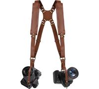 SUBZONAL-Bebaimis Harnais Appareil Photo,Sangle d'appareil photo double sangle d'appareil photo pour 2 appareils photo,Courroie Appareil Photo en cuir,Sangle Appareil Photo double pour photographes,M