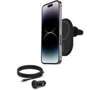 Subzonal-Belkin Boostcharge Chargeur De Voiture Magnétique Sans Fil, Support Telephone Voiture Magnetique, Compatible Magsafe, Pour L¿Iphone 16, 15, 14, 13, 12 Pro, Max, Plus, Mini (Câble Et Chargeur