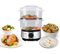SUBZONAL-BEPER BC.261 Cuiseur Vapeur de 5 Litres avec Minuteur - Cuiseur Vapeur Électrique pour Cuiseur de Riz, Poisson, Raviolis, Légumes, Viande, Sans BPA