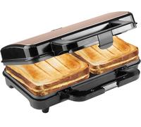 SUBZONAL-Bestron XL appareil croque monsieur, appareil à sandwich idéal pour les sandwichs américains (XL), pour deux sandwichs en forme de coquille, avec réglage automatique de la température,Couleu
