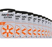 SUBZONAL-Big Box Pack Rayovac Extra Typ 13 Hörgerätebatterien Zinc Air P13 PR48 ZL2, 60 Stück