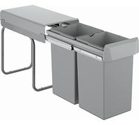 SUBZONAL-Blue Poubelle de Cuisine, Tri sélectif, Double Compartiment 2X15L, Installation au sol derrière une porte battante d'au moins 30cm, Compatible avec GROHE Blue Home, Gris, 40855000