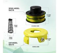 SUBZONAL-Bobine de Fil de Rechange pour débroussailleuse Ryobi RAC118 RLT3525S 1,2 mm 8,4 m (6 bobines 1 Capuchon)