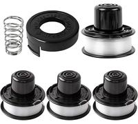 SUBZONAL-Bobine Fil Coupe Bordure Compatible avec A6226-XJ A6226 RS-136-BKP RS-136,Convient pour BlackDecker GL250,GL310,GL360,GL360SB,CST500,CST800,Ø1,65mm-6,1m(4 Bobine1 Couvercle1 Ressort)