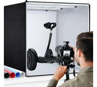 SUBZONAL-Boîte de Studio Photo, 80 x 80 x 80 cm, Portable, Pliable, pour Photographie, Tente de Prise de Vue avec variateur d'intensité élevé CRI95 + lumières LED et 5 Toiles de Fond pour de Produits
