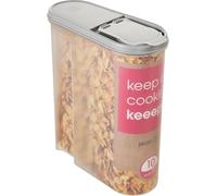 SUBZONAL-Boîte Verseuse Jean Pour les Produits Secs, Couvercle à Clapet, 2,6 L, Polypropylène, 21,5 x 9,5 x 24 cm, Nordic Grey