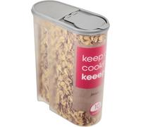 SUBZONAL-Boîte Verseuse Jean Pour les Produits Secs, Couvercle à Clapet, 5 L, Polypropylène, 24 x 11,5 x 30,5 cm, Nordic Grey