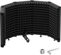 SUBZONAL-Bouclier d'Isolation de Microphone, Mousse D'insonorisation Bouclier Acoustique Micro avec 5 Panneaux acoustiques de Micro Réglable pour le Matériel de Studio