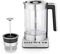 Subzonal-Bouilloire Théière 2-En-1 En Verre, Capacité 1,7 L, 4 Niveaux De Température, Temps D'infusion Ajustable, Inox 18/10 Cromargan, 3000 W, Lono 0413160011