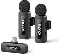 SUBZONAL-BOYA BY-V20 Microphone sans Fil pour iPhone 15/16, Android, Mini Micro, 48 kHz/16 Bits, 9h D'utilisation, Suppression du Bruit, Micro Cravate USB-C, Mode Muet, Micro Cravate sans Fil à Clip