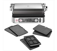 SUBZONAL-Braun MultiGrill9 CG9167, Grille Électrique à Contrôle Électronique, 2 Thermostats Indépendants, 3 Positions de Cuisson, Sonde Thermique, Fonction BOOST, Ensemble Plaques Grill+Lisses+Gaufre