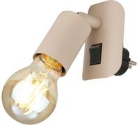 Subzonal-Briloner - Applique Murale Intérieure, Orientable, Douille E27, Chambre, Lampe Murale, Cuisine, 9,5 X 6,7 X 7,8 Cm, Beige