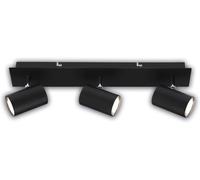 Subzonal-Briloner - Classe Énergétique A Plafonnier Led Orientable, Ultra Efficient, 3000k Blanc Chaud, Env. 50.000h De Lumière, Lampe De Salon, Lampe De Chambre, Plafonnier De Cuisine, 45 Cm, Noir