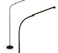 Subzonal-Briloner - Lampadaire Led Avec Bande Lumineuse, Variateur Tactile Continu, Fonction Mémoire, Câble Usb-C 1,5m, Interrupteur Séparé, Lumière Blanche Chaude, Ø21x170cm, Noir