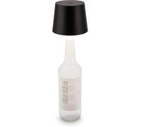 Subzonal-Briloner - Lampe Bouteille Led Sans Fil, Tactile, À Intensité Variable, Couleur De Lumière Blanche Chaude, Lampe De Chevet Sans Fil, Lampe De Salon À Poser, 10,5x11,5 Cm, Noir