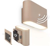 Subzonal-Briloner Sticklights - Lampe Murale Sans Électricité Ni Perçage Avec Détecteur De Mouvement, Batterie, Fixation Magnétique Amovible, Sans Fil, 16 X 9,5 X 6,5 Cm, Beige