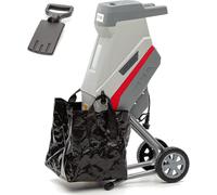 SUBZONAL-Broyeur de végétaux électrique IMH 2500, Sac de récupération de 45L inclus, 2.500W, Lames réversibles Gris/Rouge