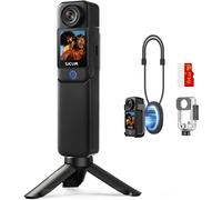 SUBZONAL-C300 Camera Vlog 4K,460 Min d'Autonomie,Double Écran Tactile,Caméra Sport Aquatique,Stabilisation 6 Axes,Idéale pour Vlog,Voyages,Activités Extérieures,Kit avec Accessoires,Noir (64G)