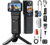 SUBZONAL-C400 Camera Vlog Bundle (64G)-Caméra d'action 4K avec 7H d'Autonomie Exceptionnelle,Écran Tactile Rotatif 2.29"",Imperméable,Stabilisation 6 Axes,pour Youtube,Vlog,Voyages,Activités,Noir