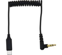 SUBZONAL-Câble Audio de Type C Mâle vers TRS 3,5mm Mâle Câble Adaptateur Audio pour Microphone Compatible avec Hollyland Lark M1/150 pour Téléphone Android, Noir