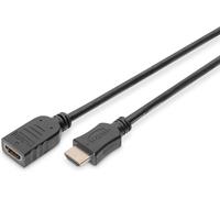 SUBZONAL-Câble d'extension HDMI - 2m - avec canal Ethernet - Ultra HD 4k/30 Hz - mâle vers femelle - compatible avec TV/projecteur/moniteur - contacts plaqués or - noir
