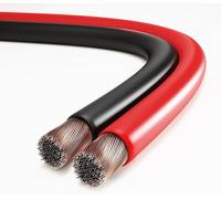 SUBZONAL-câble haut-parleur, câble haut-parleur CCA, 2x4.00mm² couleur: rouge/noir 50 mètres