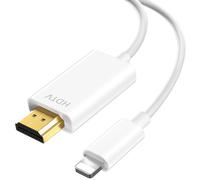 SUBZONAL-Cable HDMI iPhone vers TV, 1080P HD Cable iPhone HDMI 2 M, Câble HDM-I Moniteur de Projecteur Converter Compatible avec i-Phone/iPad/iPod