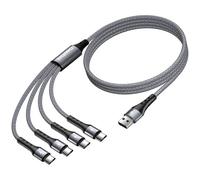SUBZONAL-Câble Multi USB C de Charge Rapide, 1.2M Câble Répartiteur USB C QC 3.0(3A), Cordon de Chargeur 4 en 1 avec 4 Ports de Type C, pour Série iPhone 17/16/15, iPad Air/Pro, Samsung Galaxy S25, P