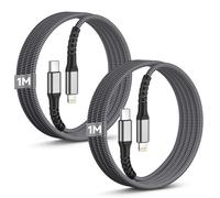 Subzonal-Cable Pour Iphone Usb C Vers Lightning Cable Lot De 2 (1m+1m), Certifié Mfi Apple Câble Charge Rapide Câble Lightning Usb C Cordon Fil Pour Iphone 14/13/12 Pro/Max/Plus/X/Se/11/8/7/6/Airpods