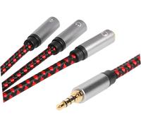 SUBZONAL-Câble Répartiteur Audio pour Casque 3,5 Mm à 3 Voies, Adaptateur en y Compact Et Léger pour Ordinateur Portable Et Smartphone, Connexion Simultanée D'écouteurs, Couleur Noire