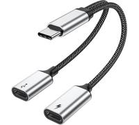 SUBZONAL-Câble Répartiteur USB C, (Charger les Données 2 en 1)60W Séparateur USB C vers 2 Type C femelle (Non Applicable aux Moniteurs), Adaptateur double Type C pour Macbook Air, Samsung Galaxy, Pix