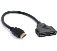 SUBZONAL-Cablecc - Répartiteur- HDMI mâle vers 2 Femelle (1 entrée, 2 Sorties) Ce répartiteur HDMI mâle vers 2 Femelle Permet de diviser Un Signal vidéo numérique