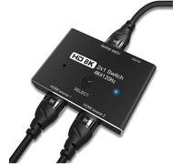 SUBZONAL-CableDeconn HDMI Ultra HD 8K HDMI 2.1 Haute Vitesse 48 Gbit/s Commutateur directionnel Seulement 5,1 cm 1out 8K @ 60 Hz 4K @ 120 Hz Convertisseur Répartiteur Compatible avec Les moniteurs de