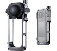 SUBZONAL-Cage Caméra pour Insta360 X5 Boîtier Protecteur Aluminium, Libération Rapide, Montures à Froid Intégrées et Filetage 1/4 Pouce Protège-Objectif Silicone pour Cadre de Caméra d'action