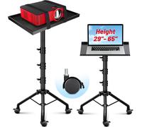 SUBZONAL-CAHAYA Trépied de projecteur avec 4 Rouleaux Coussin antidérapant Ceinture antidérapante Type trépied Pliable Salle de conférence Maison Théâtre Hauteur réglable de 73,6cm à 165cm Charge 10k