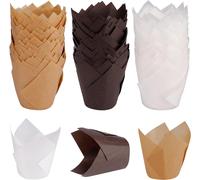 Subzonal-Caissette Muffins Papier Tasses De Papier De Cuisson De Tulipe Petits Cupcakes Moules De Cuisson Pour La Fête D'anniversaire De Mariage Baby Shower 150 Pièces