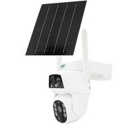 SUBZONAL-Caméra de vidéosurveillance IP794 avec Wi-FI, PTZ, Objectif Double 2 Mpx + 2 MP, Panneau Solaire de 5,5 W, Batterie de Bloc de 8 000 mAh