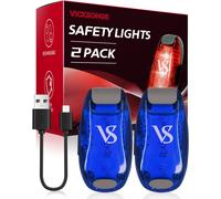 Subzonal-Cartable À 2 Led Clignotantes - Rechargeable Par Usb - Pendentif Led - Lumière Clignotante Pour Vélo, Casque, Cartable - Lumière De Sécurité